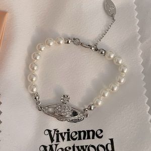 Vivienne Westwood silver pearl dainty bracelet